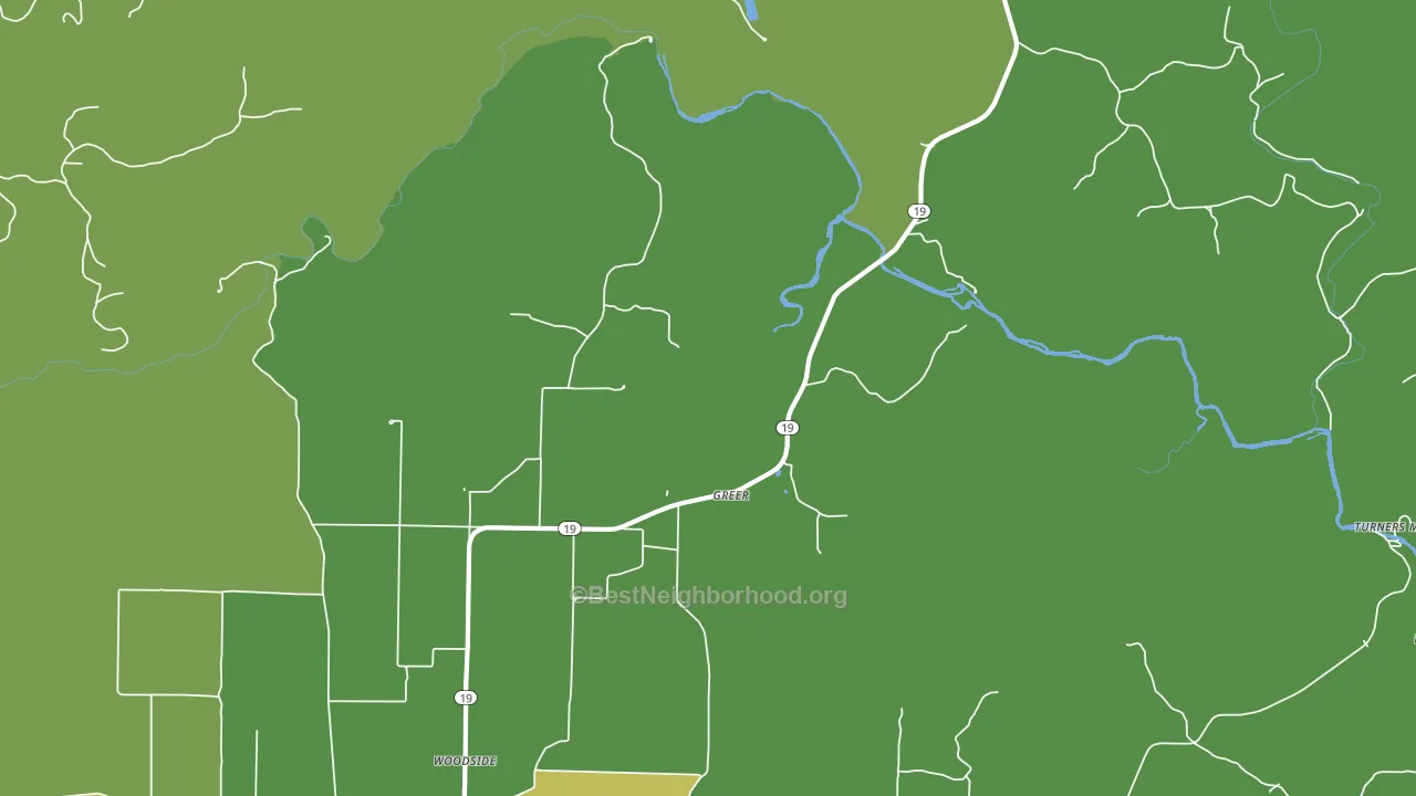 Greer, MO block-group voter-turnout map