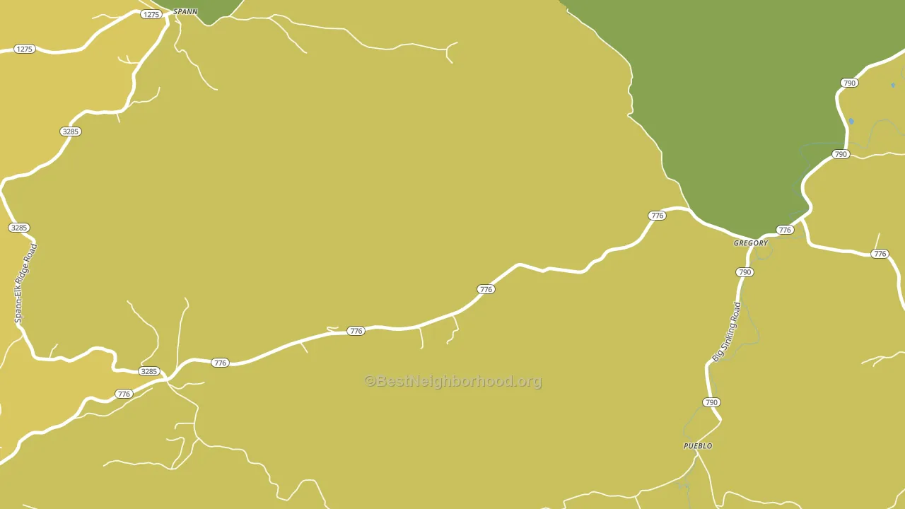 Gregory, KY block-group voter-turnout map