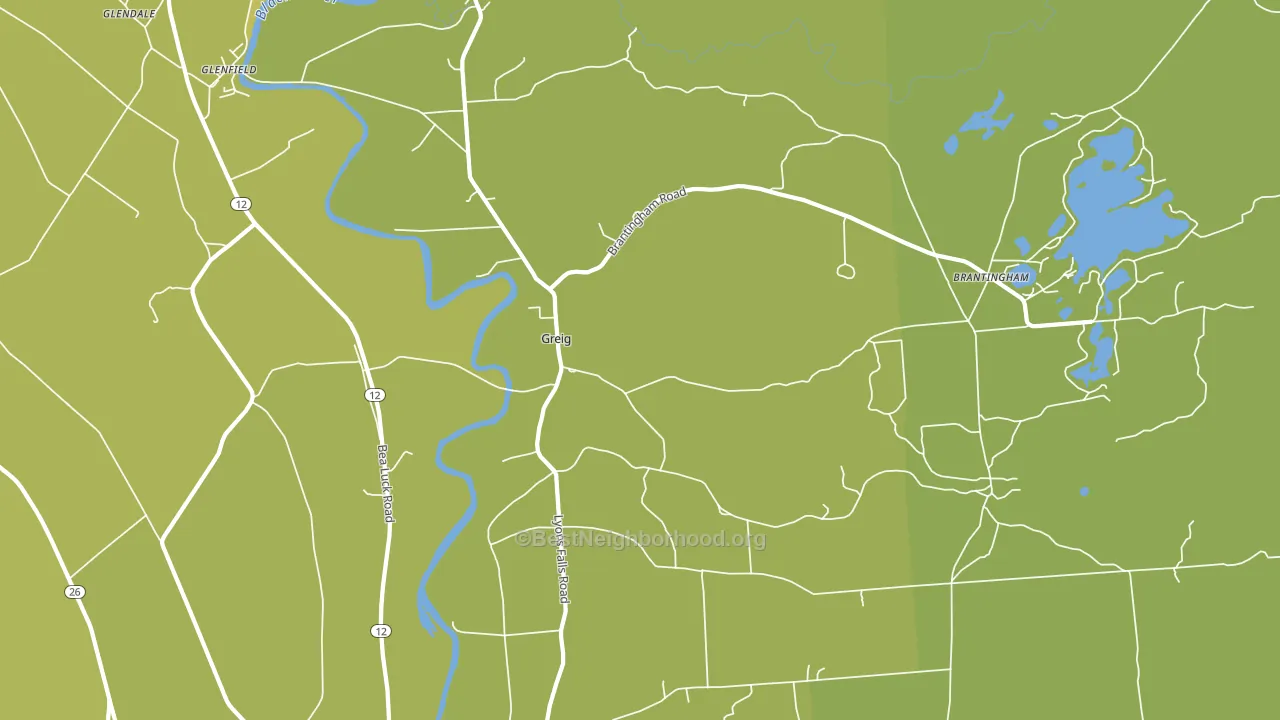 Greig, NY block-group voter-turnout map