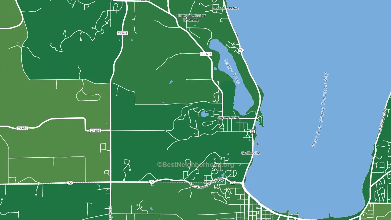 Greilickville, MI block-group voter-turnout map