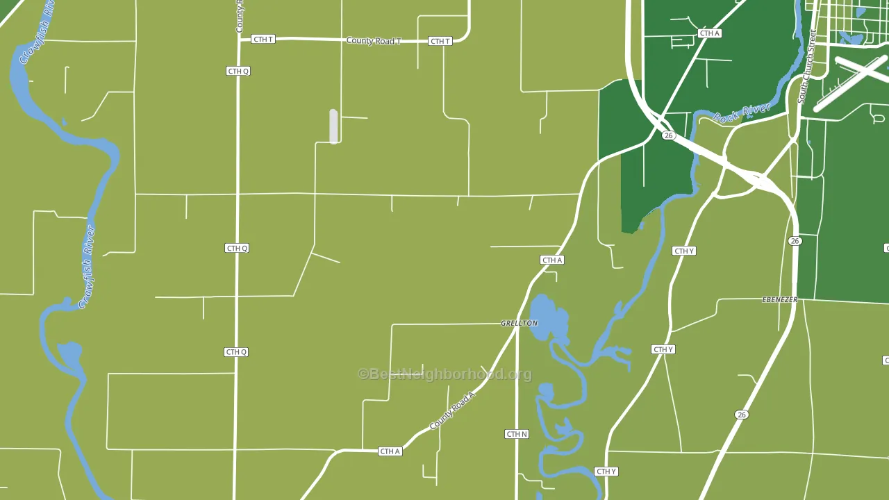 Grellton, WI block-group voter-turnout map