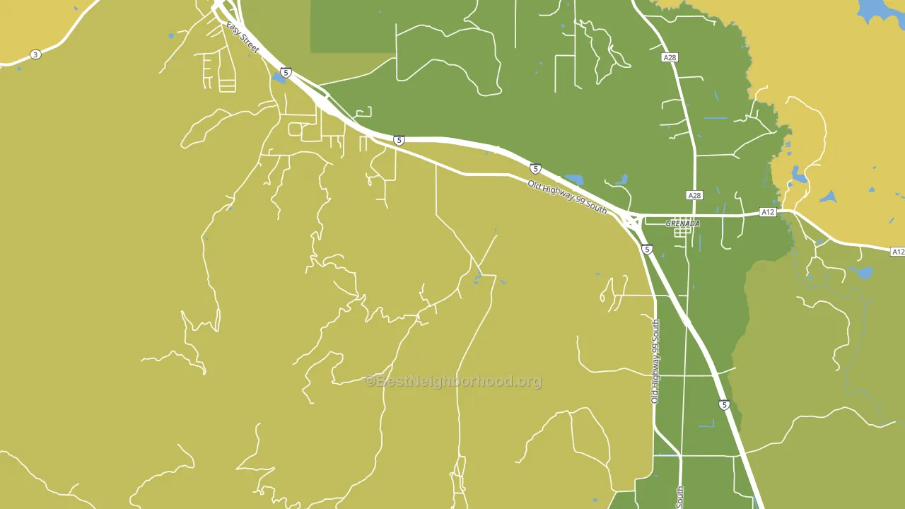 Grenada, CA block-group voter-turnout map