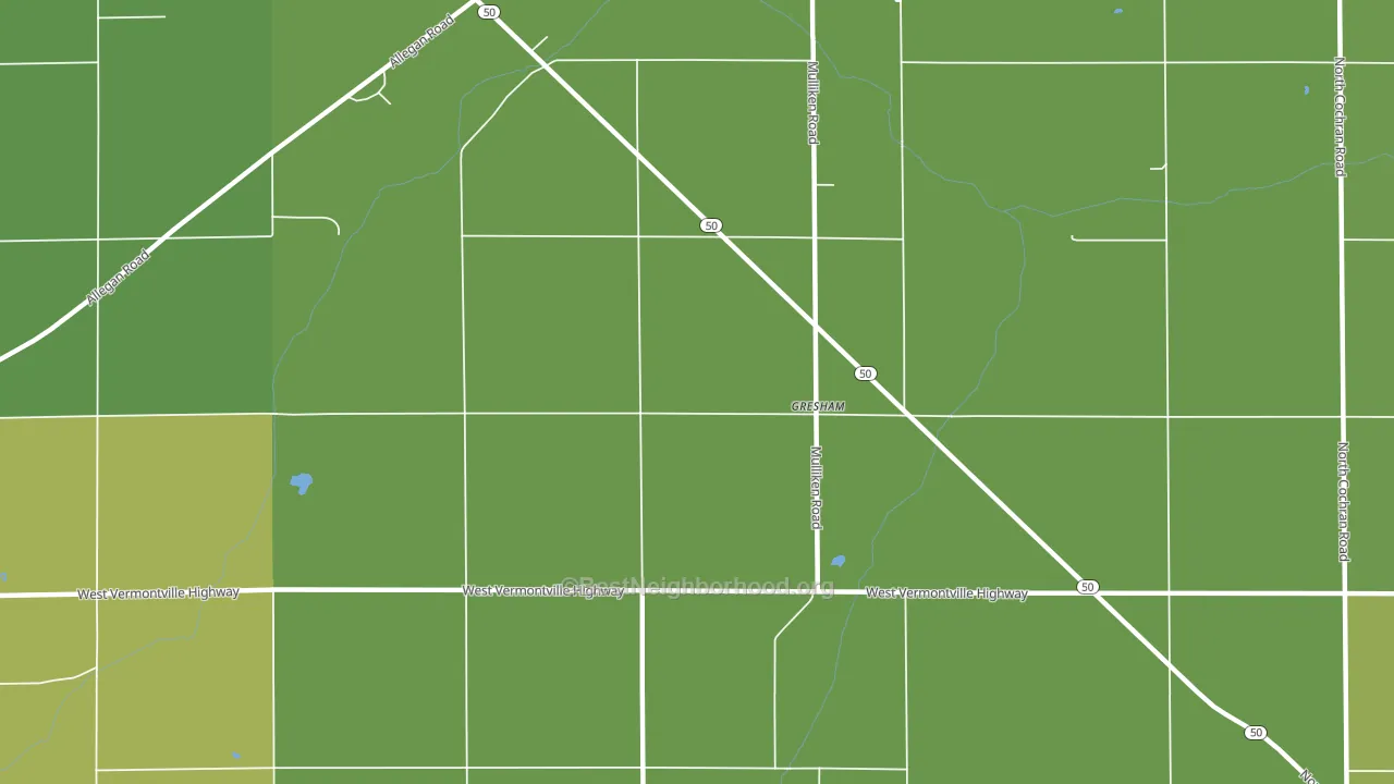 Gresham, MI block-group voter-turnout map