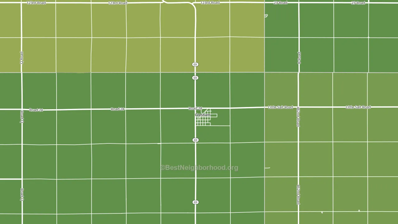 Gresham, NE block-group voter-turnout map