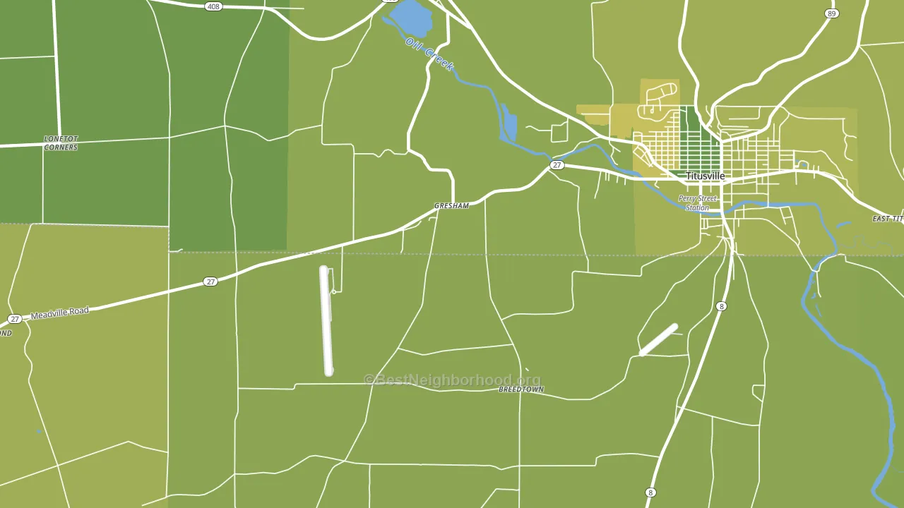 Gresham, PA block-group voter-turnout map