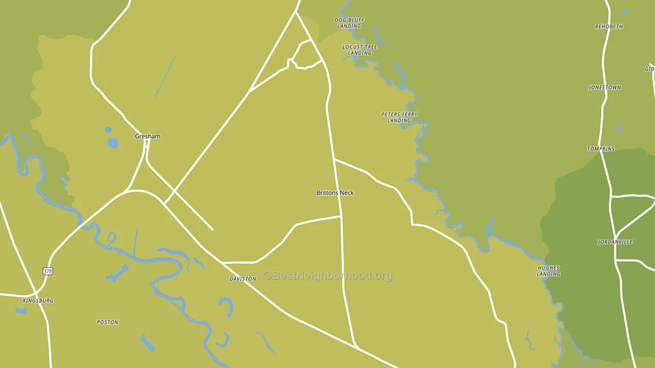 Gresham, SC block-group voter-turnout map