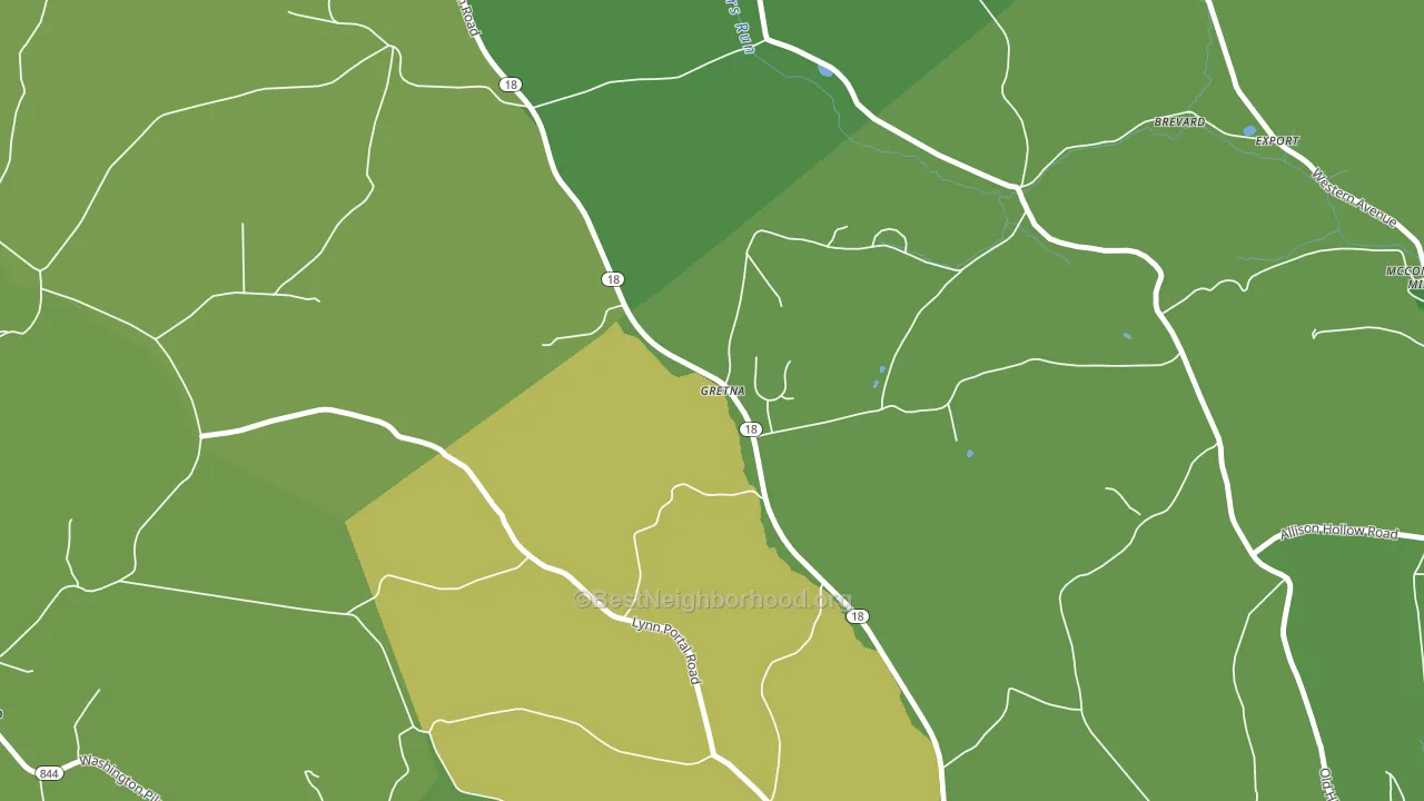 Gretna, PA block-group voter-turnout map