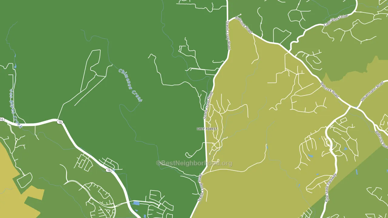 Grey Forest, TX block-group voter-turnout map