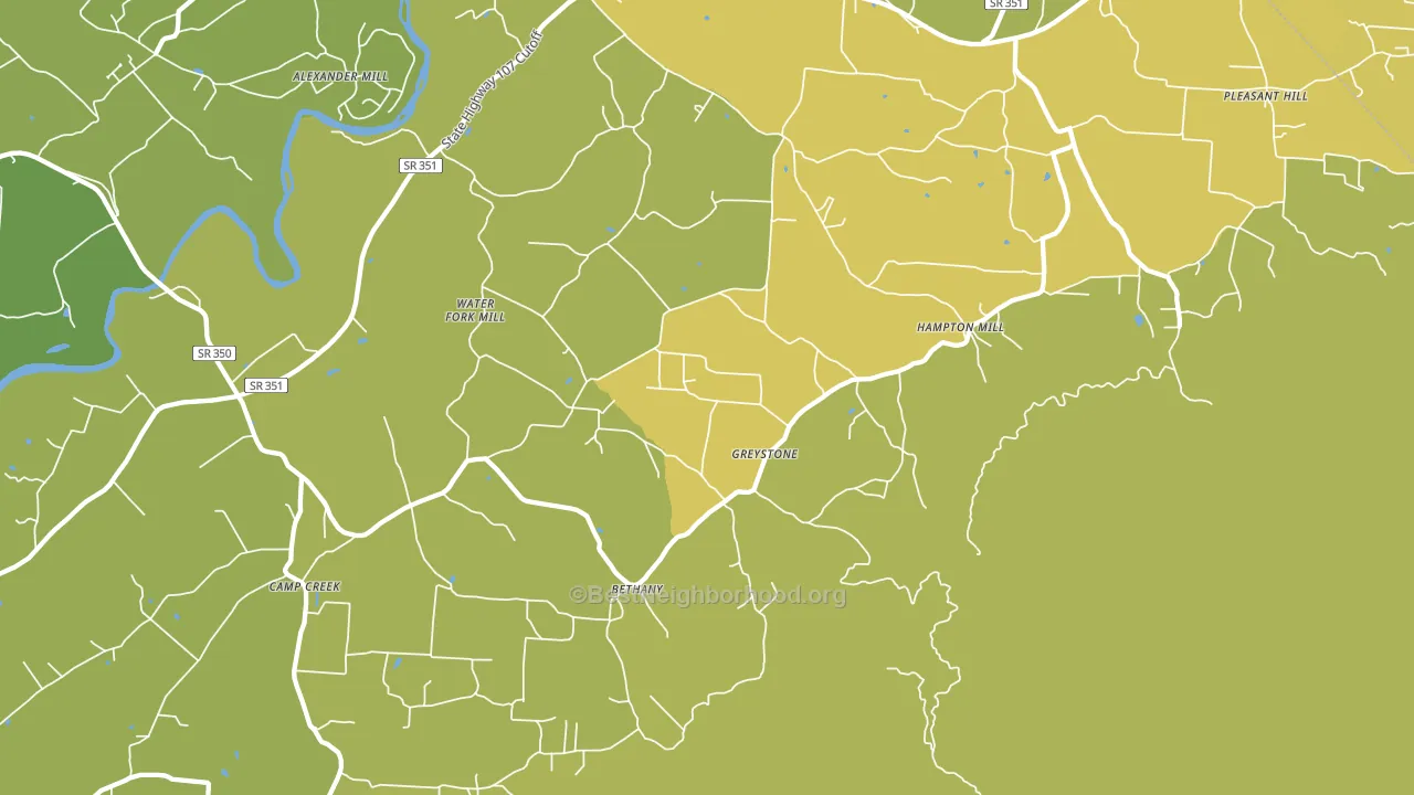 Greystone, TN block-group voter-turnout map