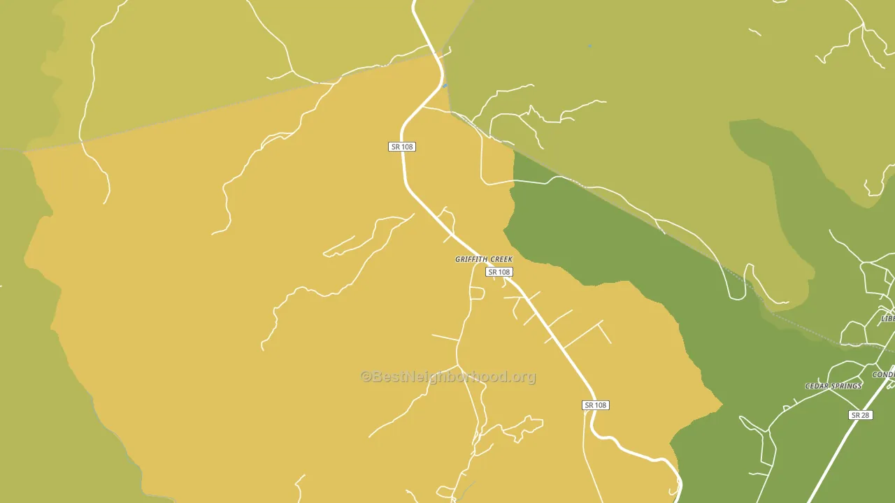 Griffith Creek, TN block-group voter-turnout map