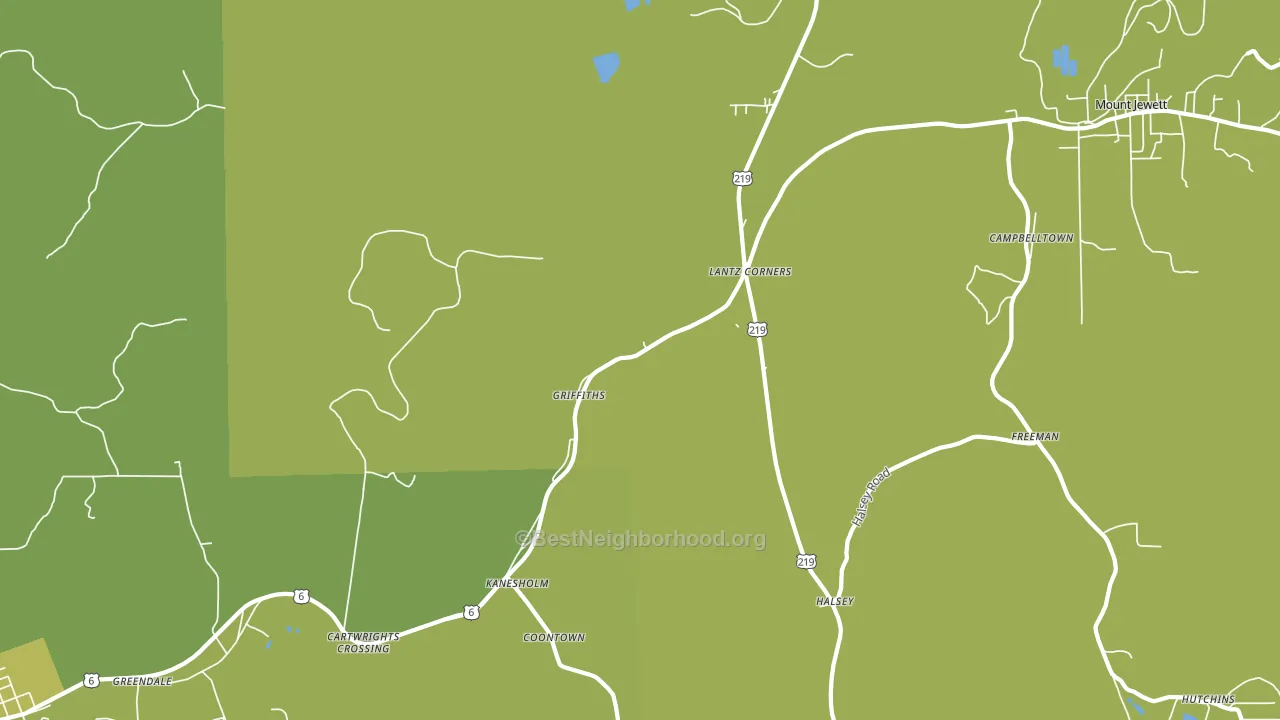 Griffiths, PA block-group voter-turnout map