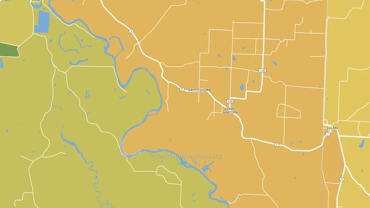 Griffithtown, AR block-group voter-turnout map