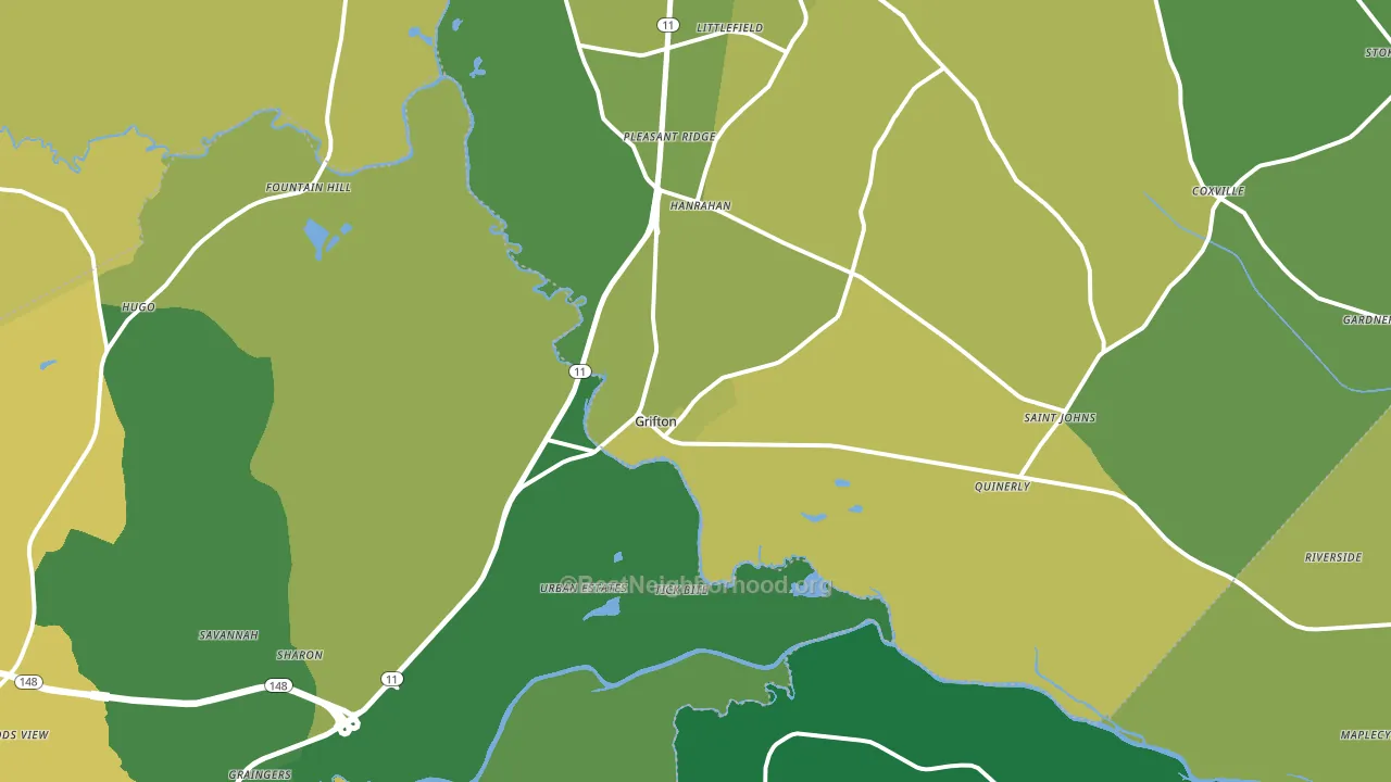 Grifton, NC block-group voter-turnout map