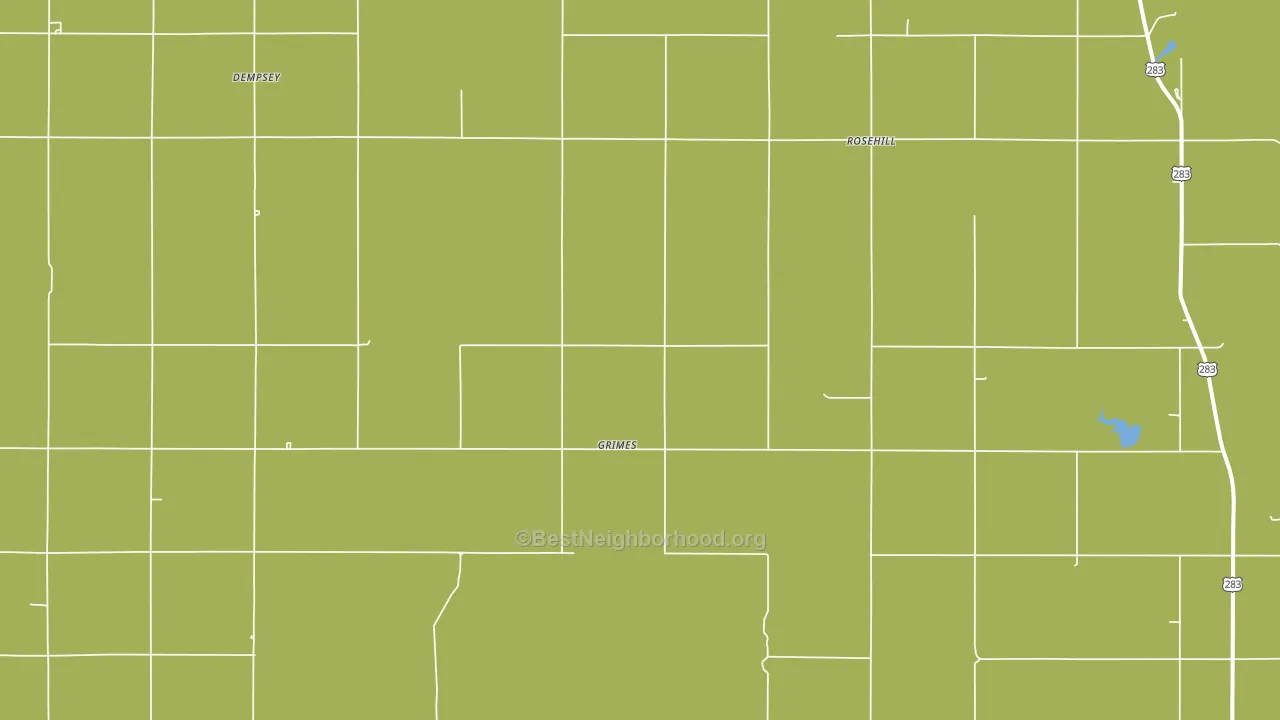 Grimes, OK block-group voter-turnout map