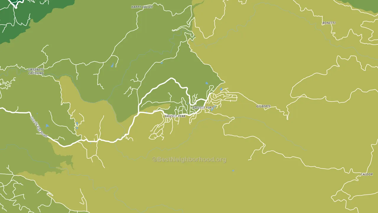Grizzly Flats, CA block-group voter-turnout map