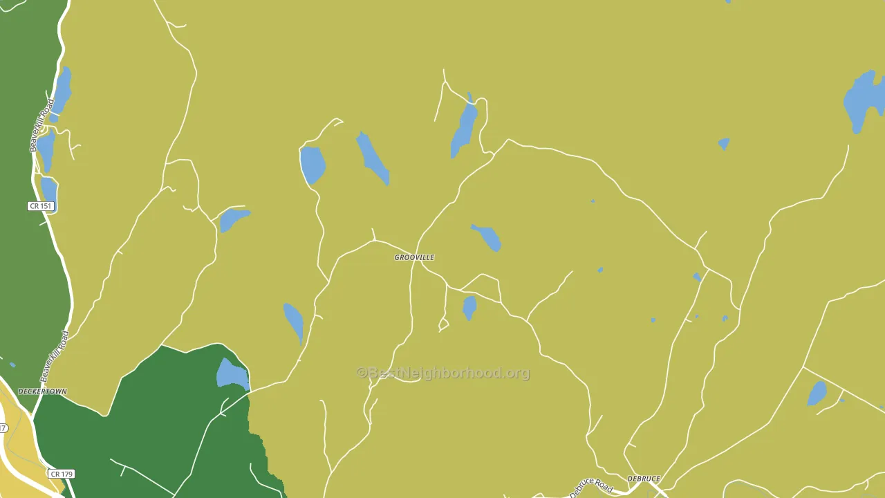 Grooville, NY block-group voter-turnout map