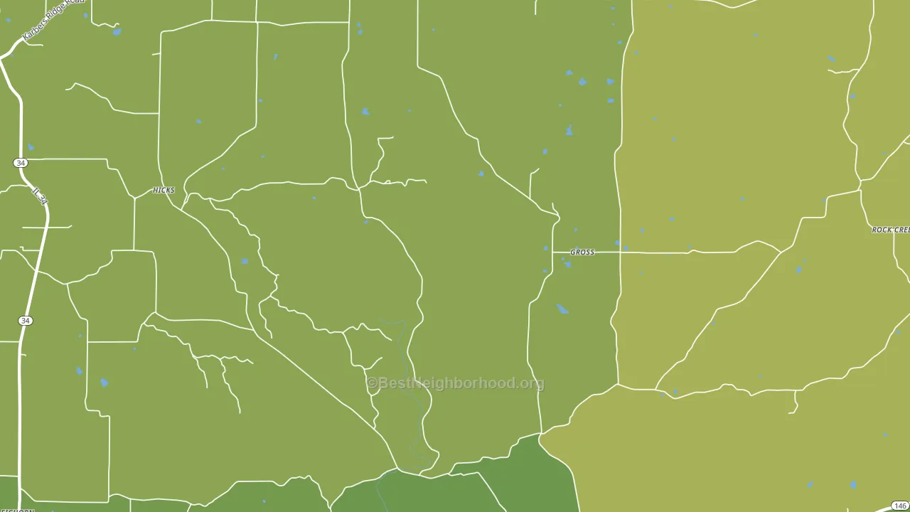 Gross, IL block-group voter-turnout map