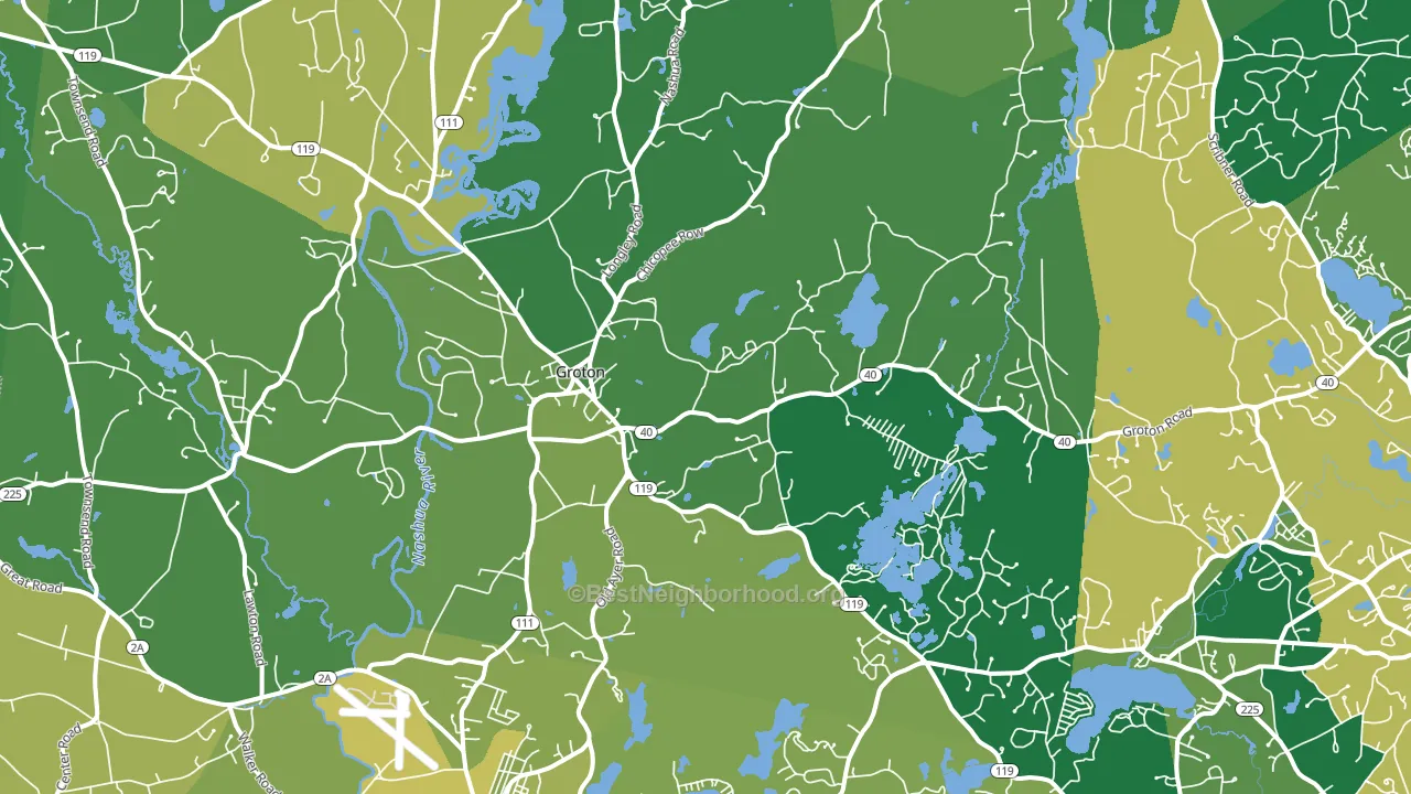 Groton, MA block-group voter-turnout map