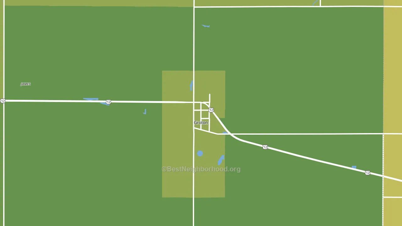 Groton, SD block-group voter-turnout map