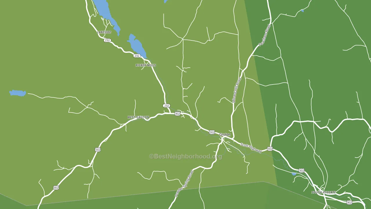 Groton, VT block-group voter-turnout map