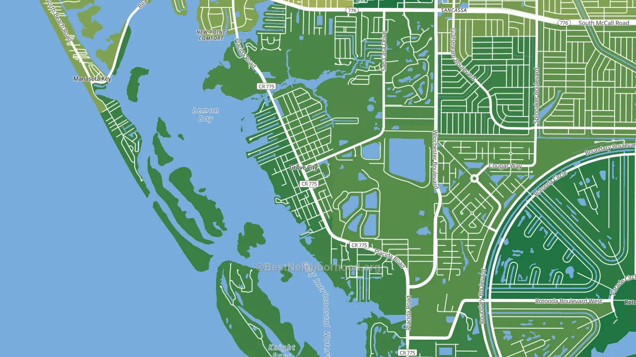 Grove City, FL block-group voter-turnout map