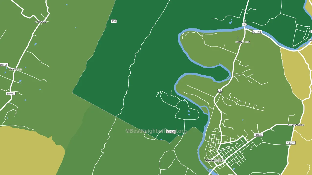 Grove Hill, VA block-group voter-turnout map