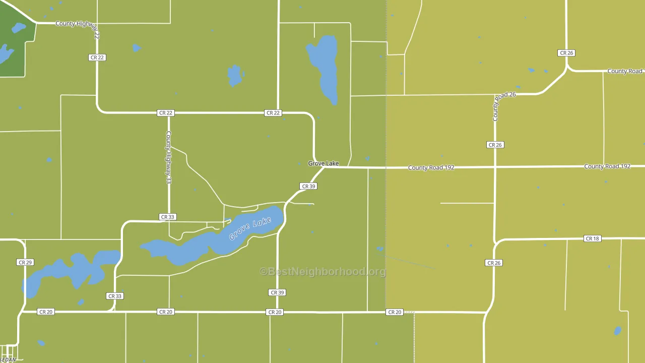 Grove Lake, MN block-group voter-turnout map
