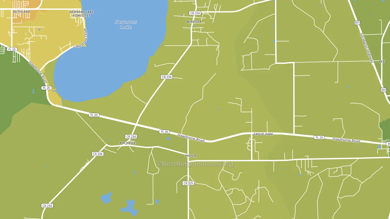 Grove Park, FL block-group voter-turnout map