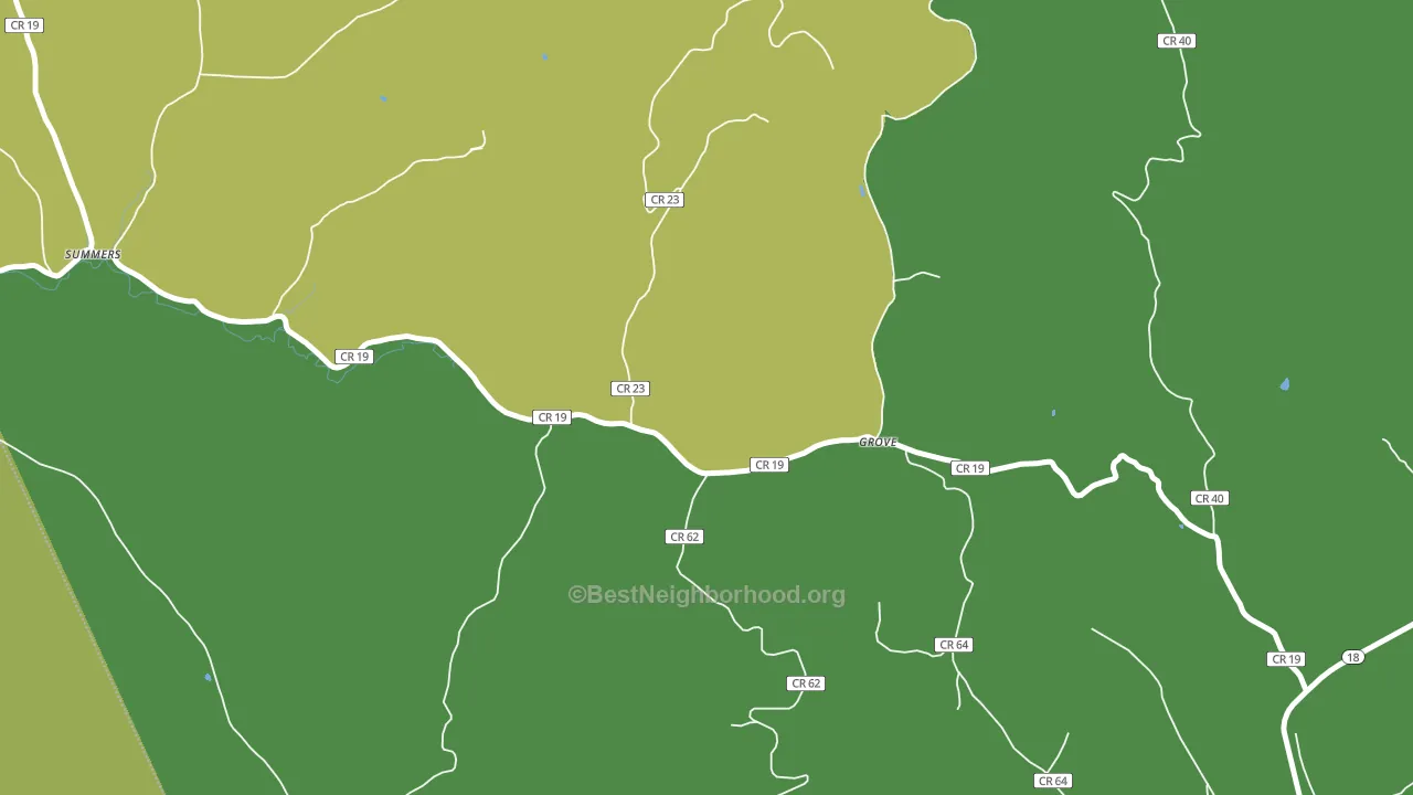 Grove, WV block-group voter-turnout map