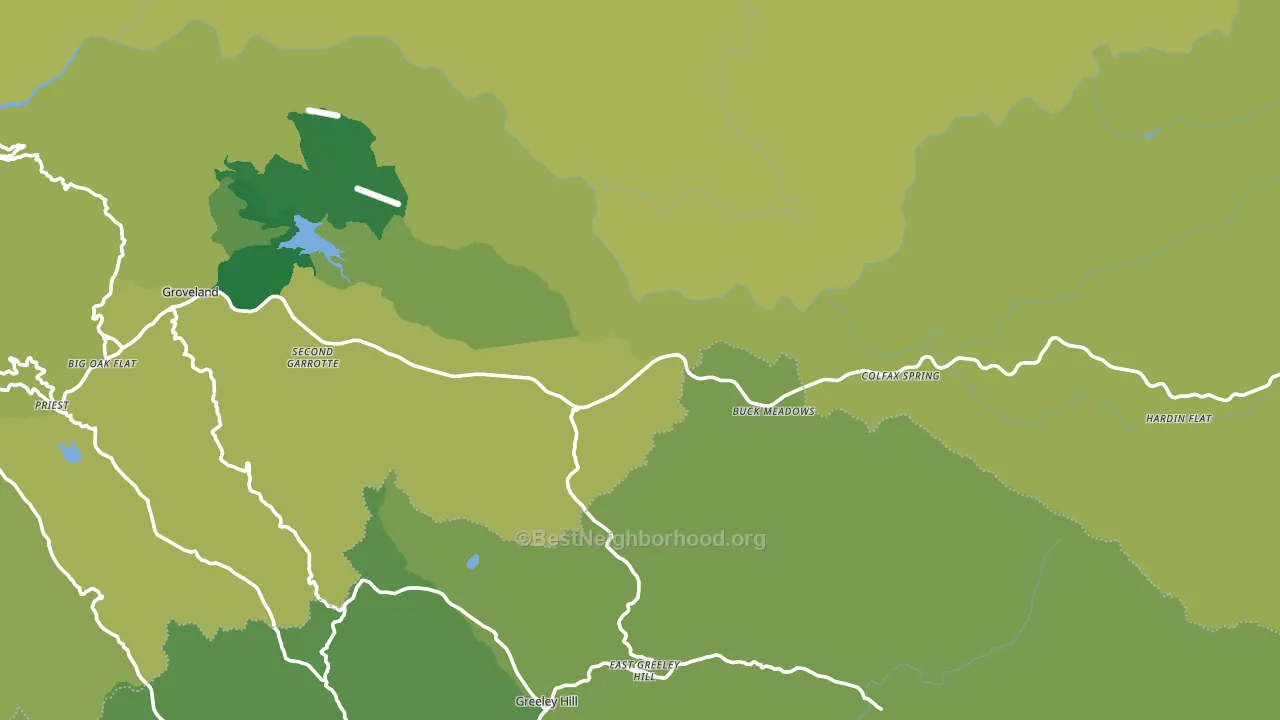 Groveland, CA block-group voter-turnout map