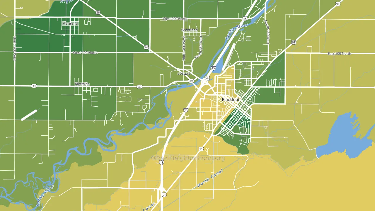 Groveland, ID block-group voter-turnout map