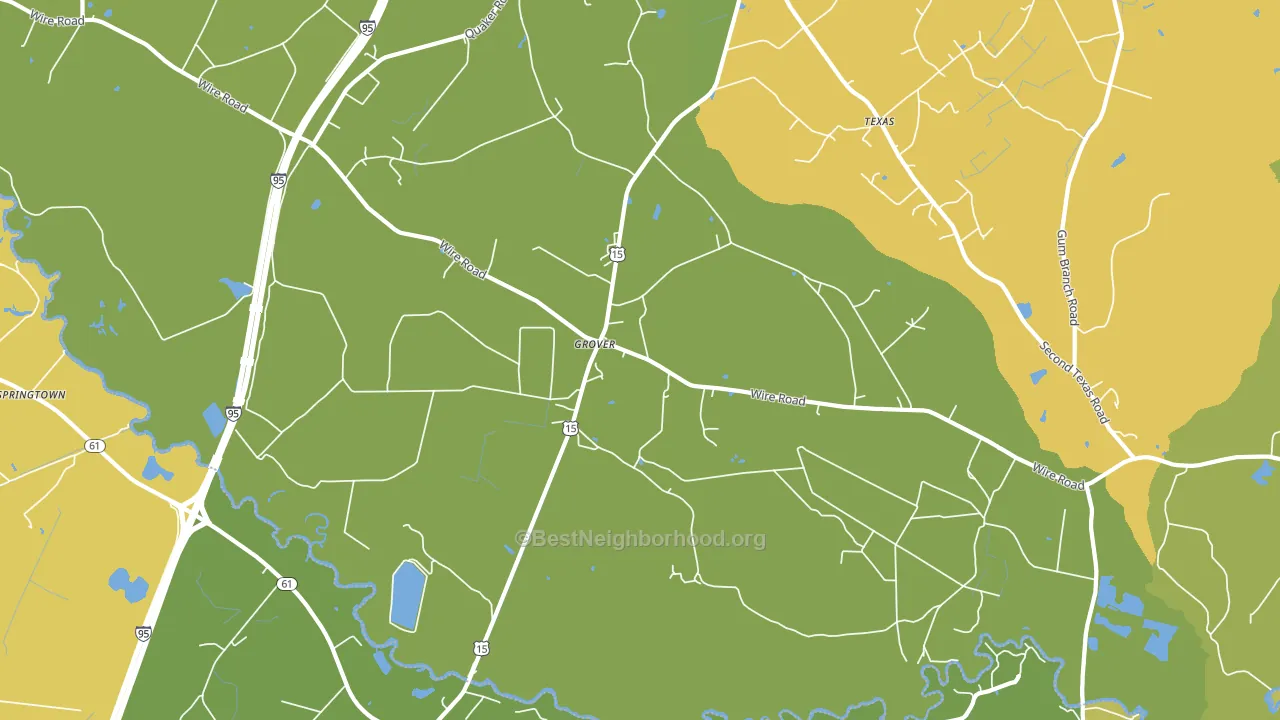 Grover, SC block-group voter-turnout map