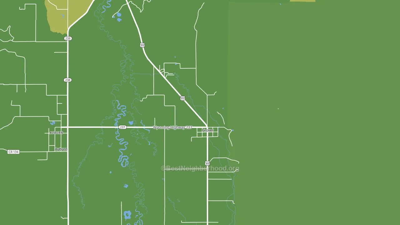 Grover, WY block-group voter-turnout map