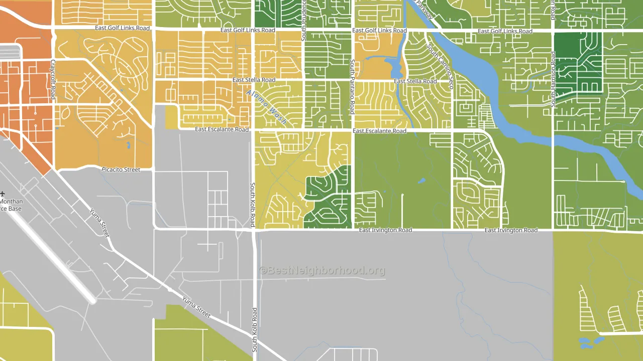 Groves Lincoln Park, Tucson, AZ block-group voter-turnout map
