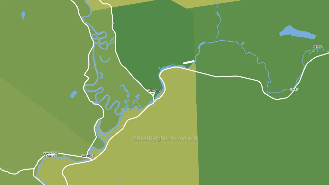 Groveton, NH block-group voter-turnout map