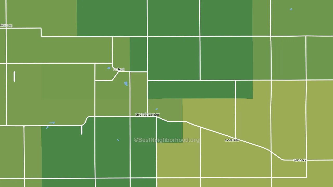 Grundy County, IA block-group voter-turnout map