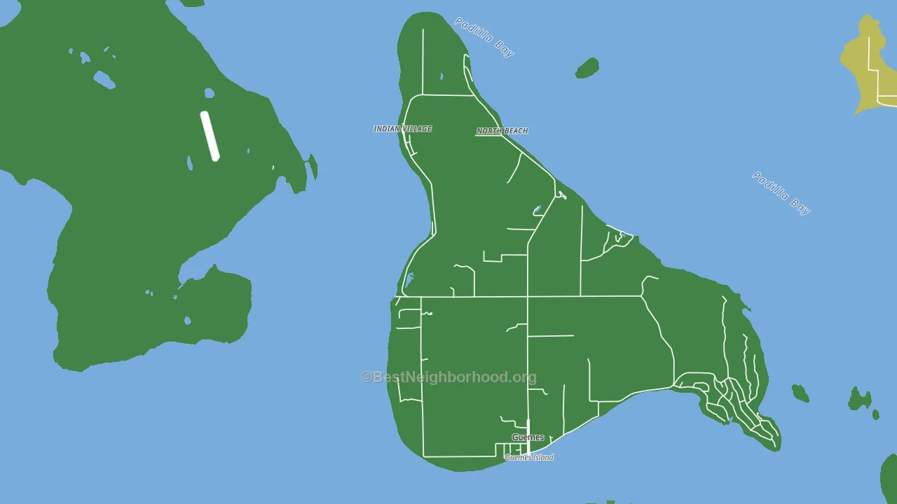 Guemes, WA block-group voter-turnout map