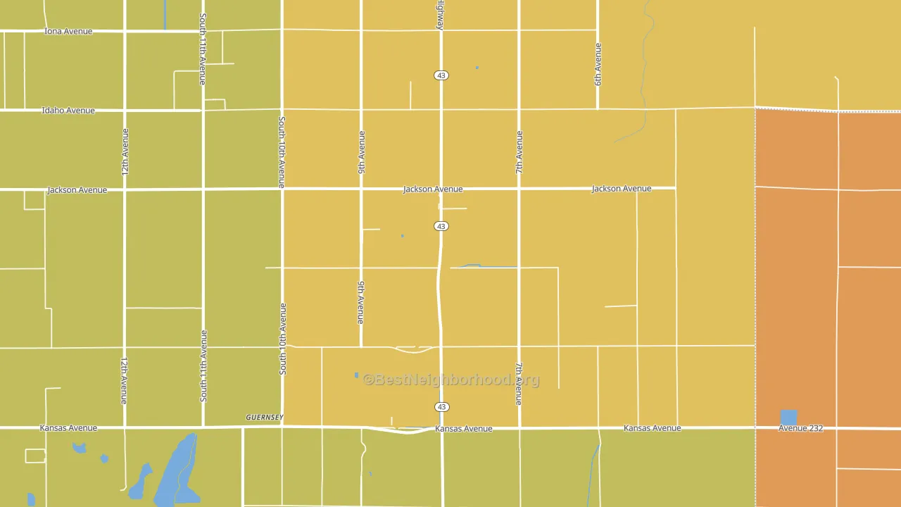 Guernsey, CA block-group voter-turnout map