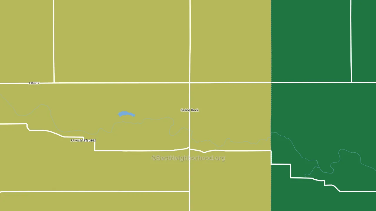 Guide Rock, NE block-group voter-turnout map