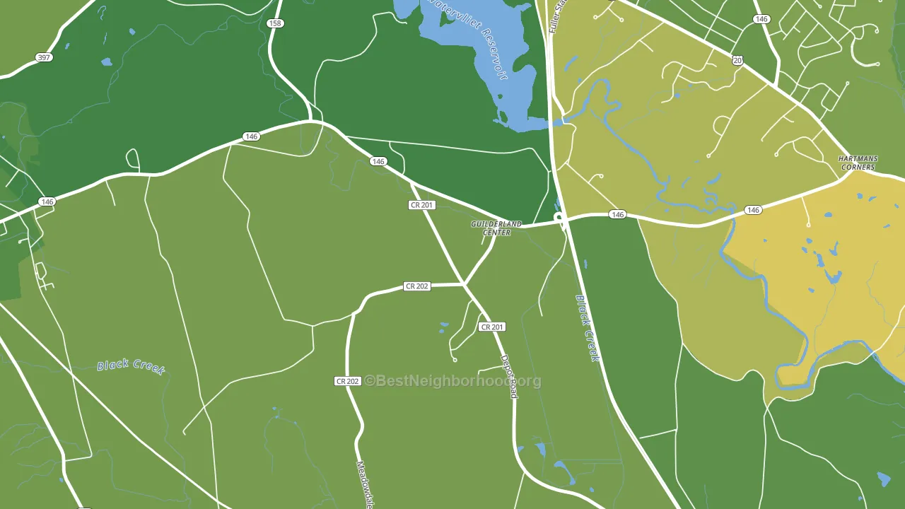 Guilderland Center, NY block-group voter-turnout map