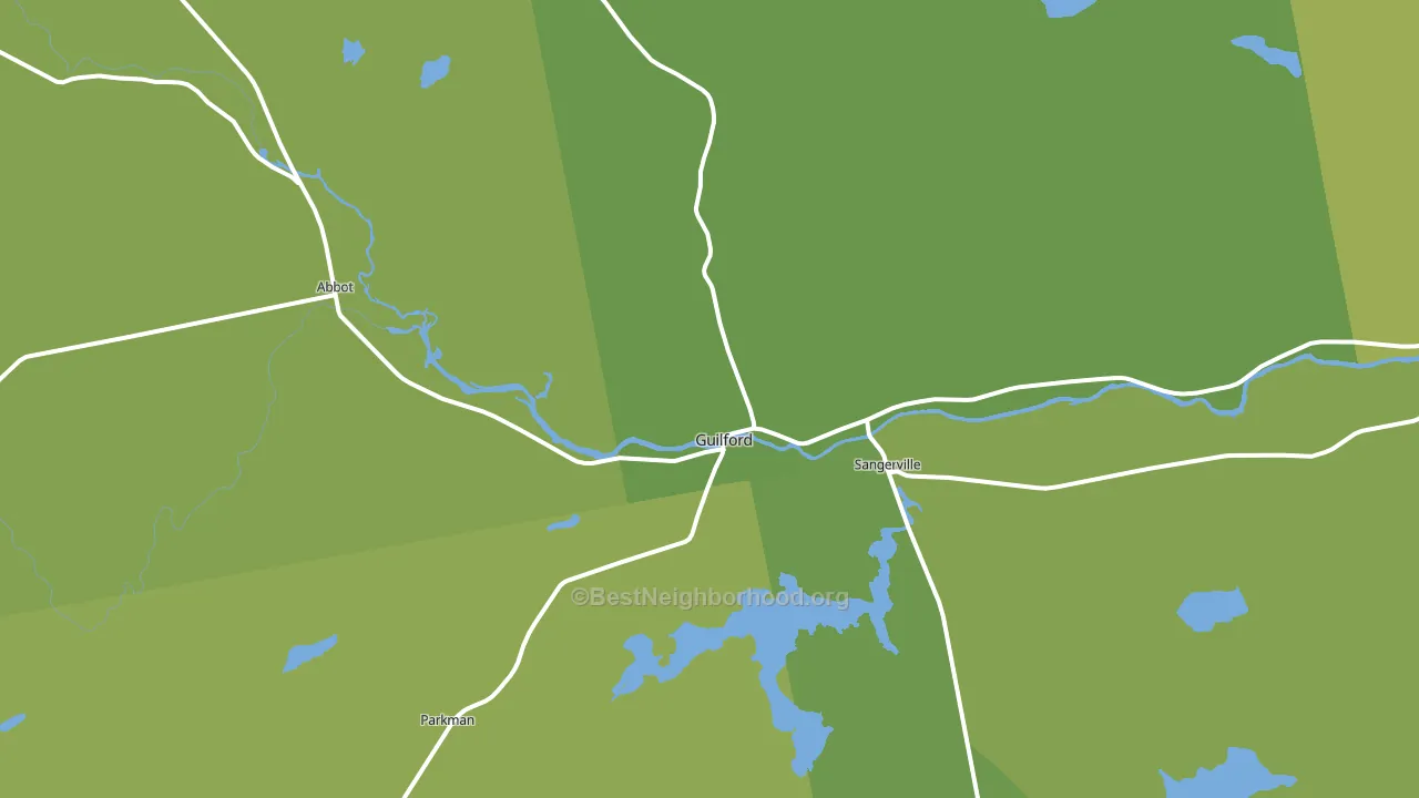 Guilford, ME block-group voter-turnout map
