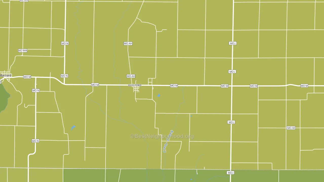 Guilford, MO block-group voter-turnout map