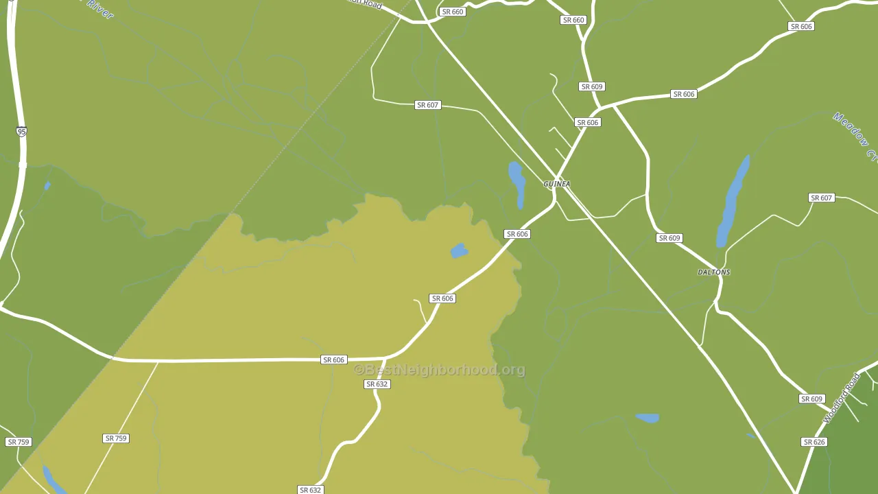 Guinea, VA block-group voter-turnout map