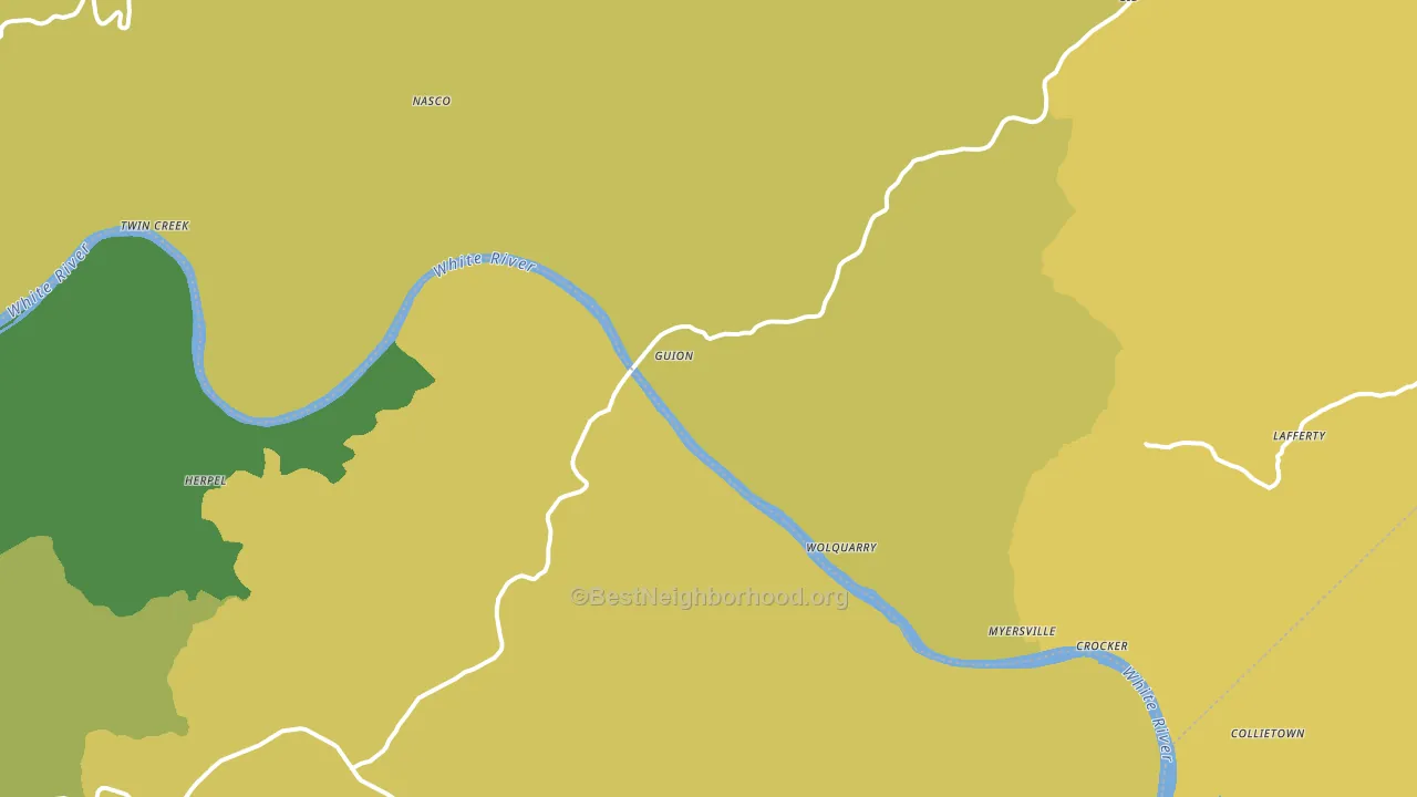 Guion, AR block-group voter-turnout map