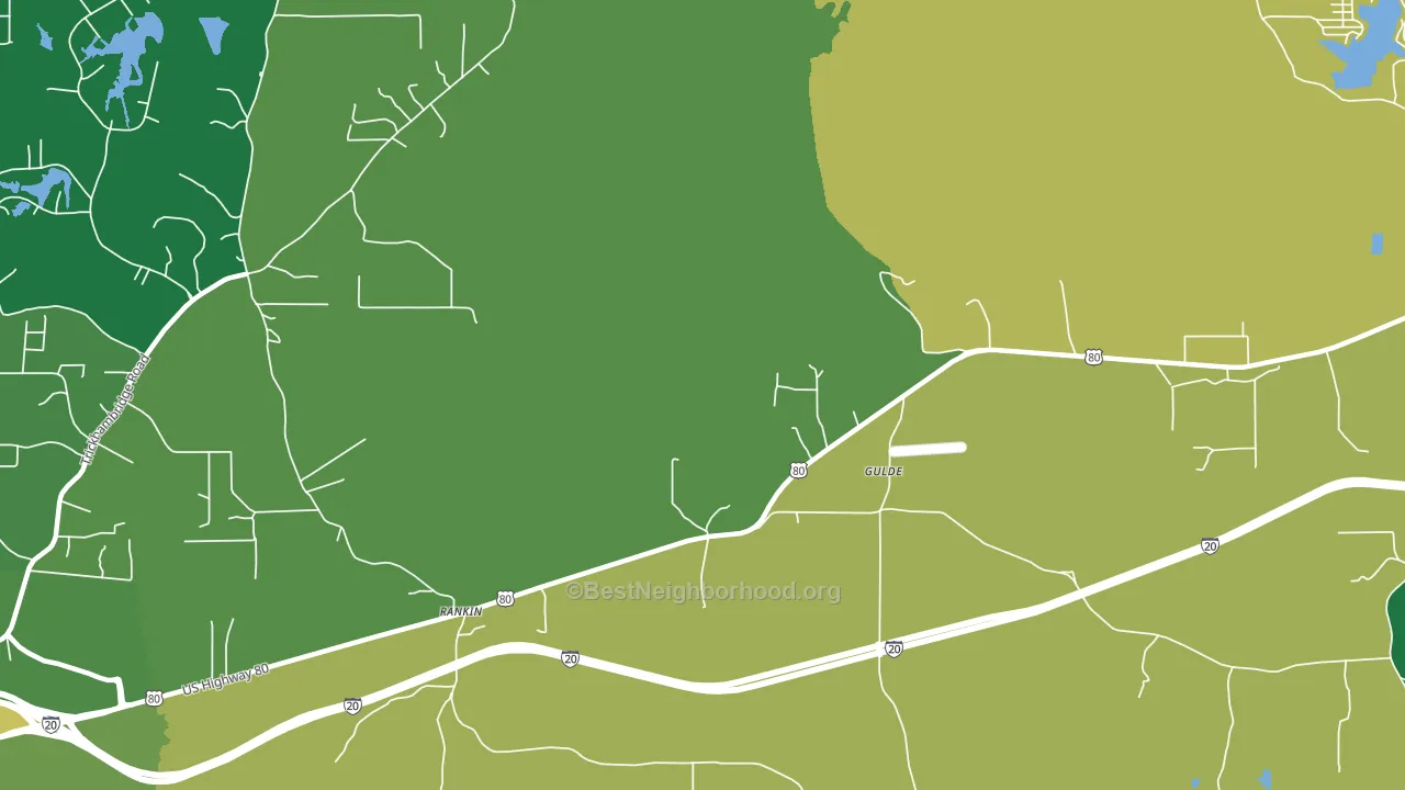 Gulde, MS block-group voter-turnout map