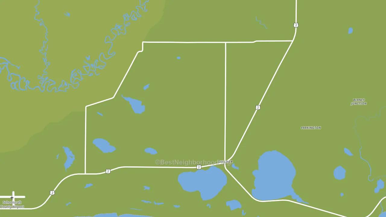 Gulliver, MI block-group voter-turnout map