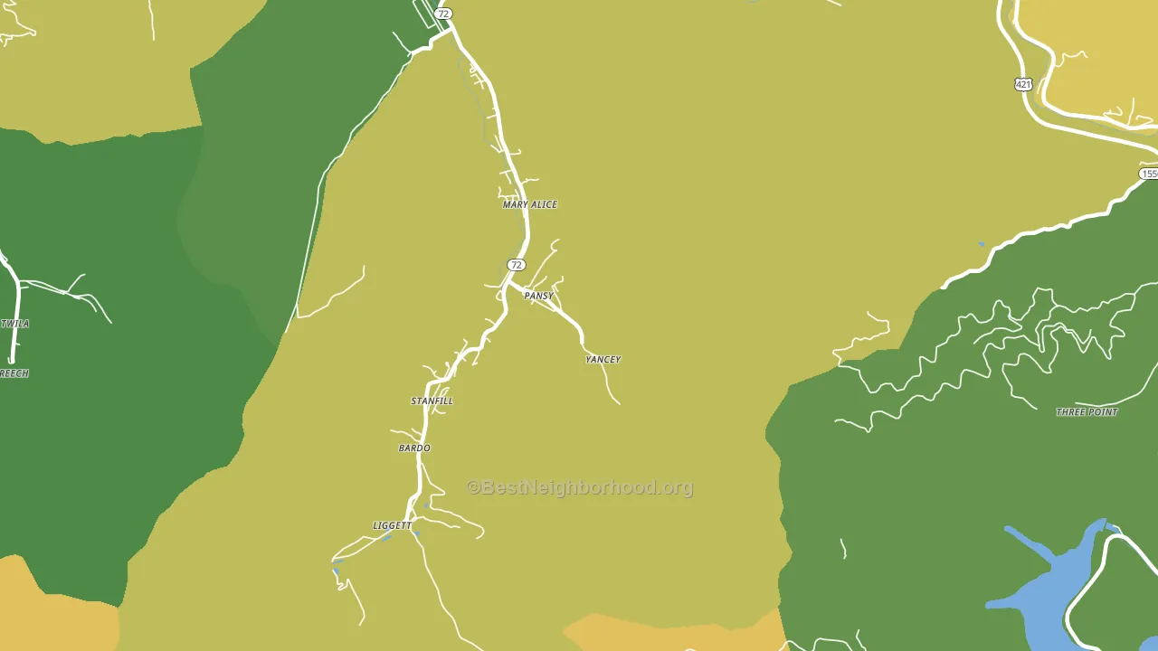 Gulston, KY block-group voter-turnout map
