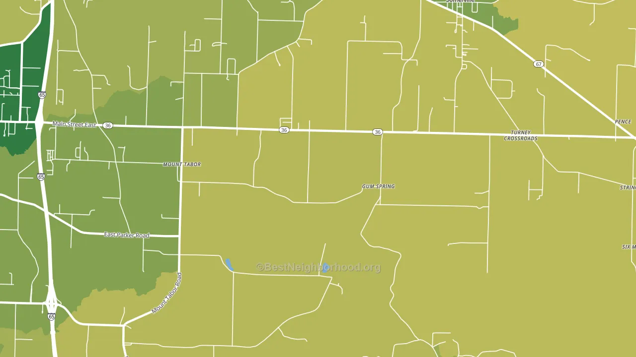 Gum Spring, AL block-group voter-turnout map