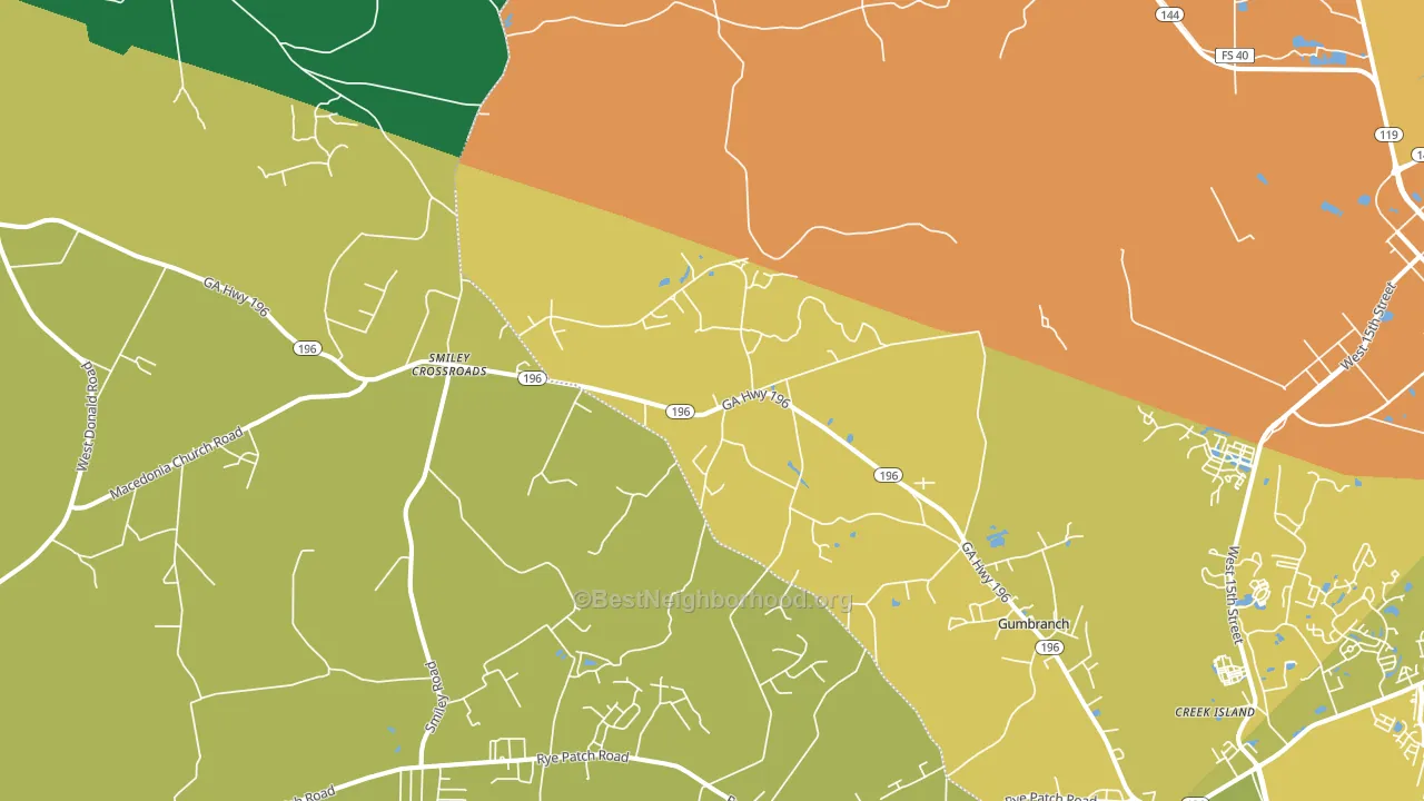 Gumbranch, GA block-group voter-turnout map