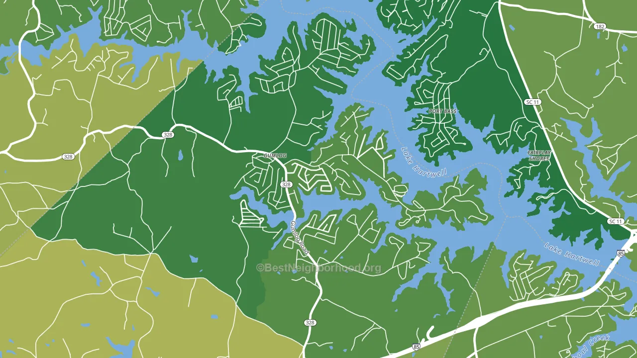 Gumlog, GA block-group voter-turnout map